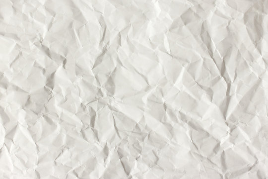 Weißes zerknittertes Papier - Hintergrund Textur