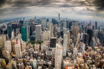 Paesaggio di città di new york con grattacieli - 71770886