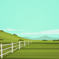 Fototapeta premium Cartoon Landscape