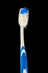 Old toothbrush. isolated