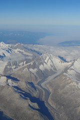Vista aerea delle Alpi