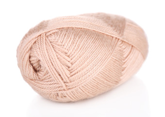 Knitting yarn isolated on white