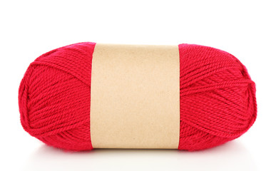 Knitting yarn isolated on white