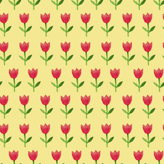 tulip seamless pattern