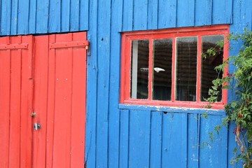 détail de cabane ostréicole en bois,île d'oléron