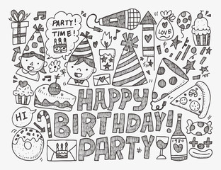 Doodle Birthday party background