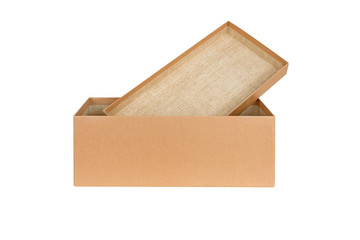open shipping cardboard box isolated