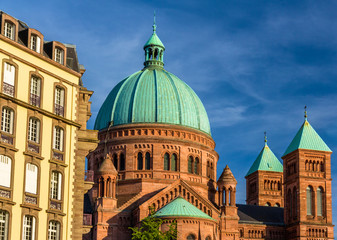 Fototapeta premium Saint-Pierre-le-Jeune church in Strasbourg - Alsace, France