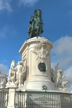 Statue José I. Praça do Comércio Lisboa (Lissabon)