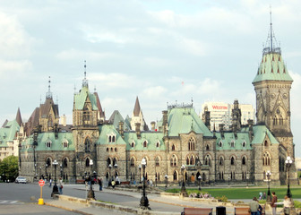 Fototapeta na wymiar Ottawa West Block of Parliament 2008