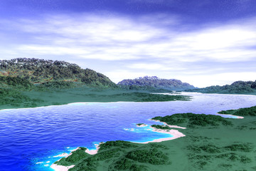 3d rendered fantasy alien planet