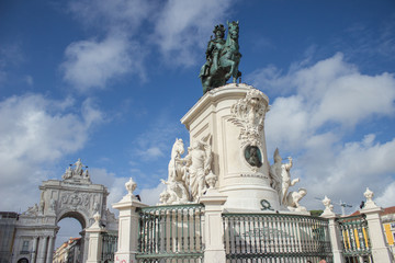 Statue José I. Praça do Comércio Lisboa (Lissabon)