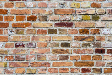 Old grunge brick wall background