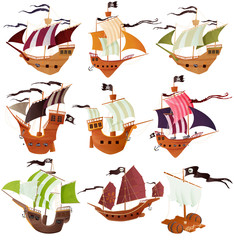 collection de bateaux pirates pour enfant - 71780665