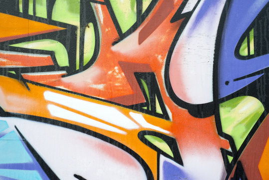 Graffiti on a wall, close up