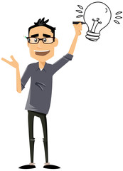 homme moderne dessinant