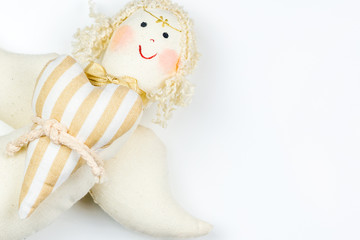 Christmas angel on white background