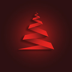 Christmas Background Red Origami