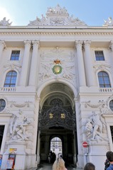 Wien alte Hofburg Eingang, Durchgang zum Ring; Österreich