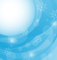 Christmas winter background with snowflakes