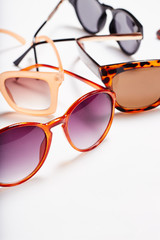 Abstract sunglasses on white background