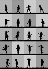 children silhouette