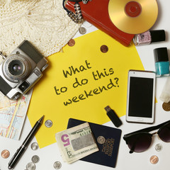 What to do this weekend? - obrazy, fototapety, plakaty