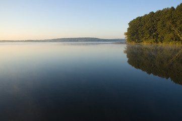 Autumnal lake view