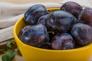 Ripe fresh plum