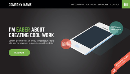 Website template/landing page