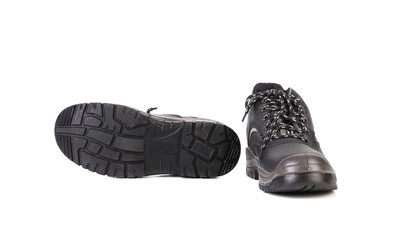 Work shoes over white background