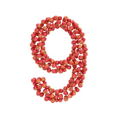 illustration of letters from apples