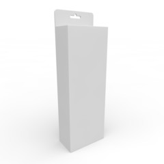 Blank white box for goods