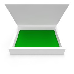 Blank white box for the disk