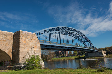 New bridge over Elbe in Magdeburg, Germany