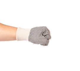 Fist in white glove