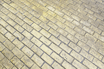 Yellow floor tiles