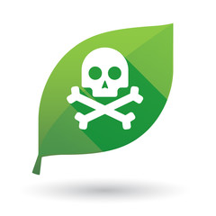 leaf icon with a skull