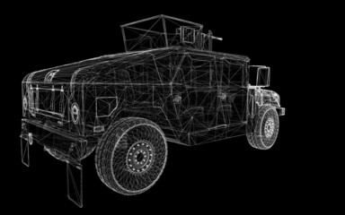 Naklejka premium Military Vehicle
