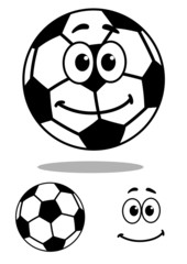 Smiling and white cartoon football character
