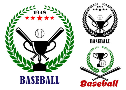 Baseball badges or emblems