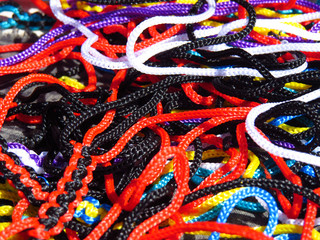 Colorful laces background