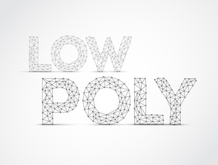 Vector low poly lettering