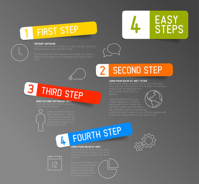 One two three four - 4 easy steps template
