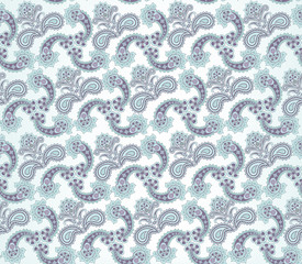 Geometric pattern. Asian texture. Floral seamless background.