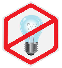 No, light, lamp, sign, hexagon