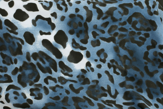 Beautiful blue animal print leopard background / wallpaper