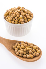 Soybean isolated on white background