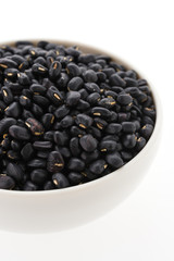 Black beans isolated on white background