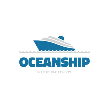 OceanShip - vector logo. Sea ship illustration.